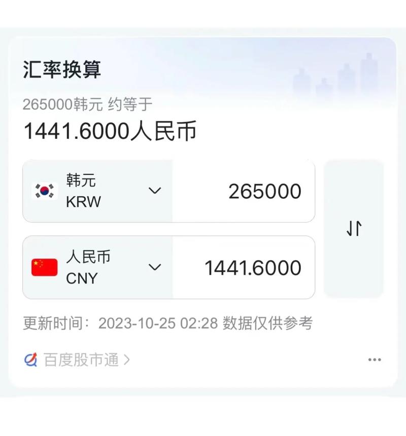 四千万韩元等于多少人民币?