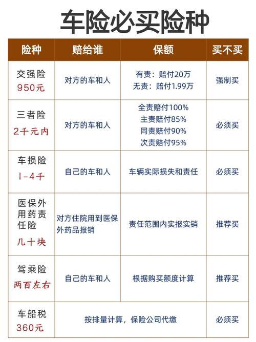 汽车保险必须买哪些