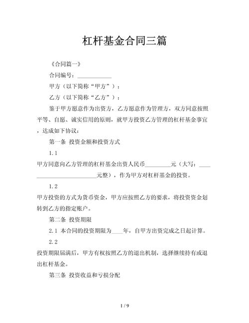 杠杆型基金有哪些
