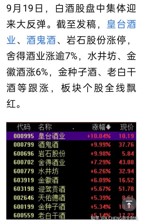 有哪些白酒股票?