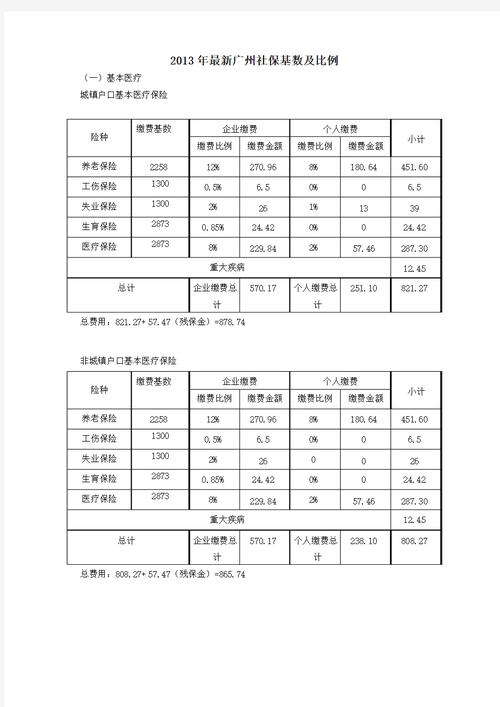 2013社保缴费基数