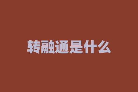 融转通具体啥意思