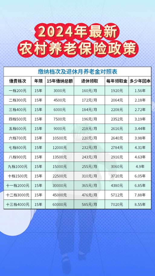 新农保缴费档次
