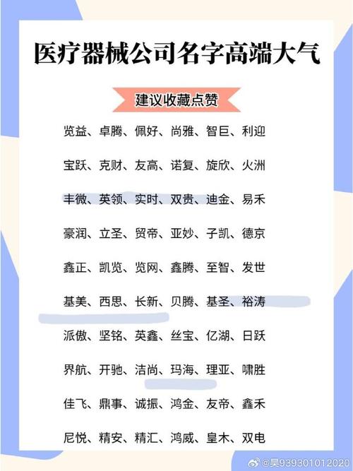 医疗器械公司起名字大全免费两个字