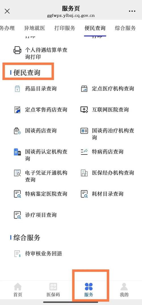 重庆市的医保医疗项目在什么网站可以查询到?