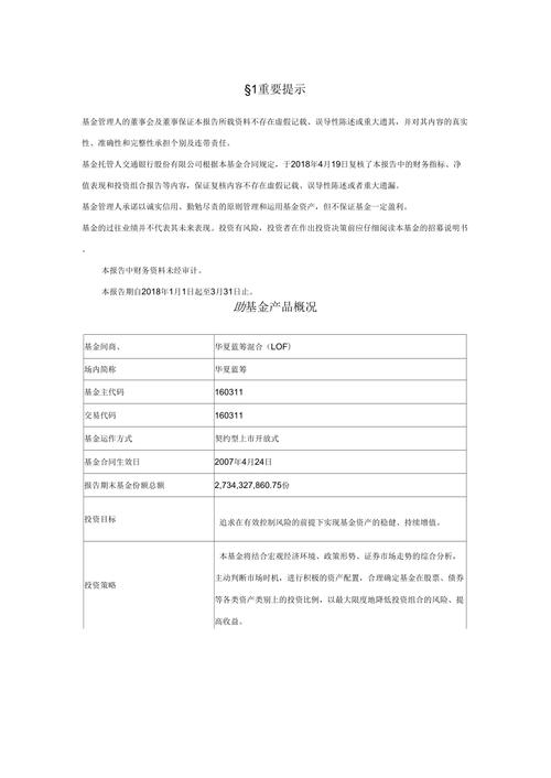 华夏蓝筹基本概况